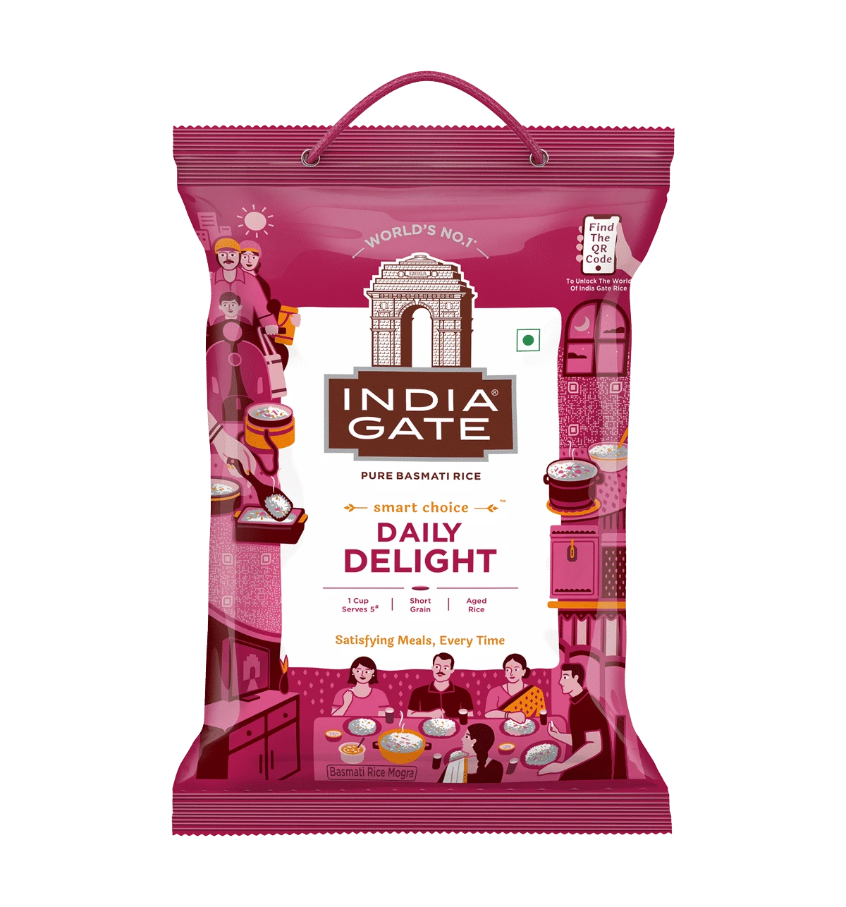India Gate Daily Delight Basmati Rice For Daily Use 5Kg