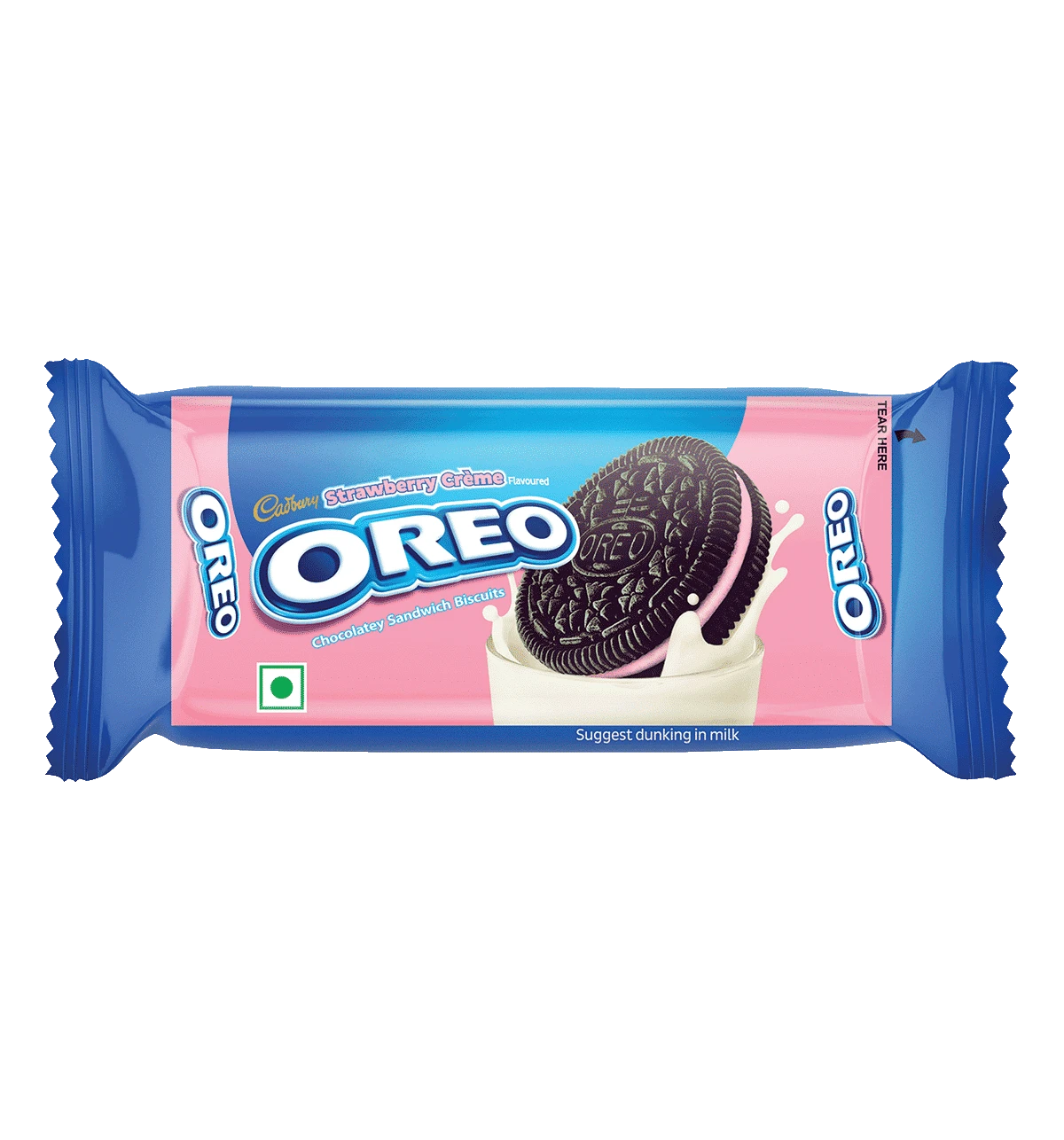 Cadbury Oreo Strawberry Flavour Creme Sandwich Biscuit
